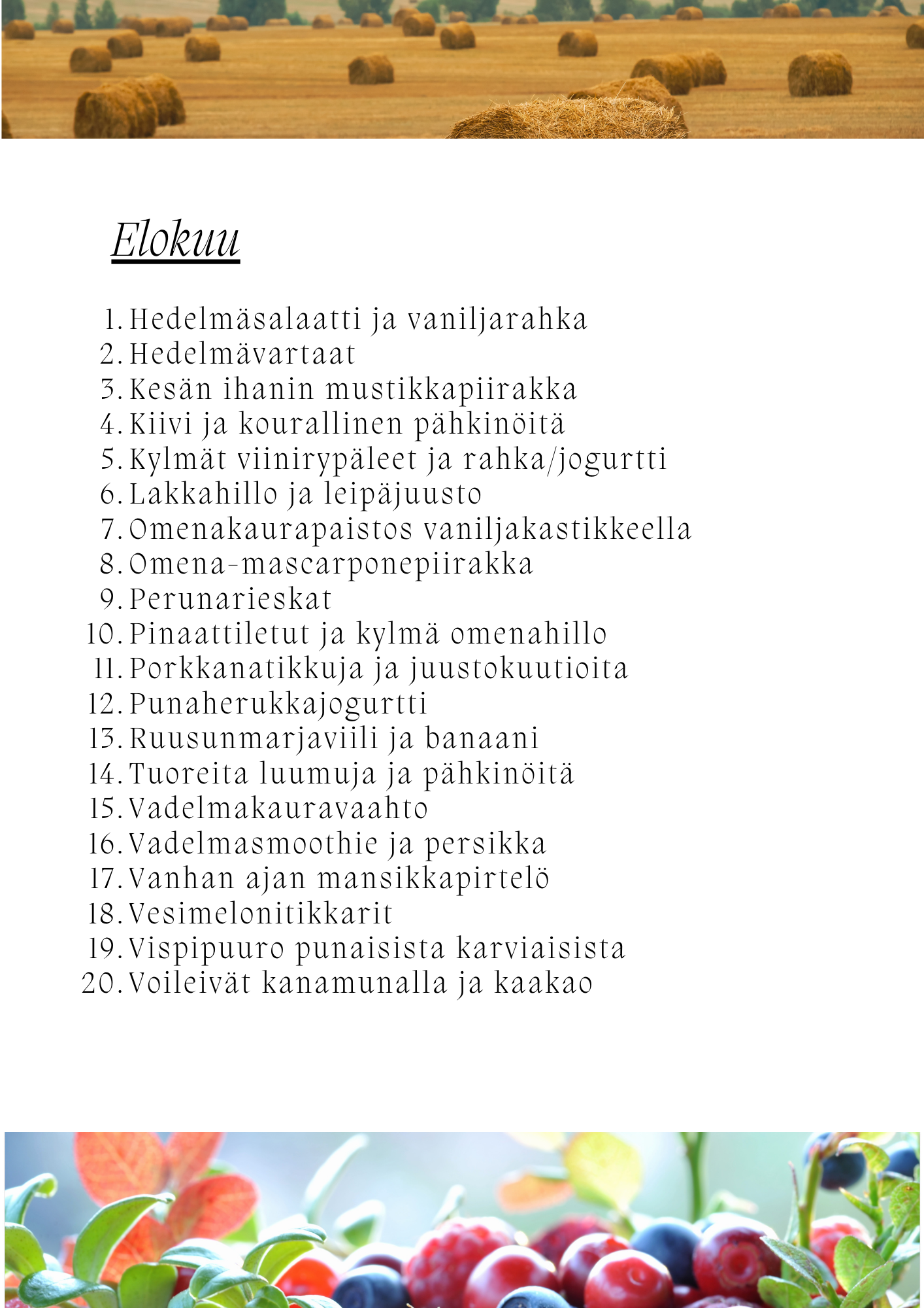 100 helppoa ja monipuolista välipalaa syksyyn satokauden mukaan – tee iltapäivistä sujuvampia, ilman taistelua tai turhaa rahanmenoa